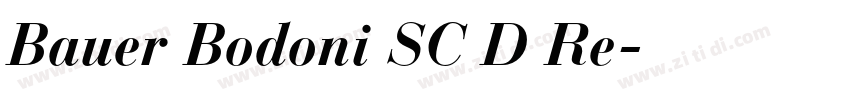 Bauer Bodoni SC D Re字体转换